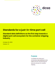 New standard data definitions for Just-in-Time port calls