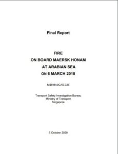 TSIB Investigation: Maersk Honam fire cause inconclusive