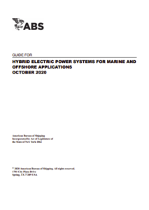 New guide on hybrid electric power systems for marine and offshore