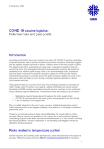 IUMI: Risks arising in supply chains concerning COVID-19 vaccine