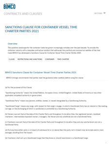 BIMCO issues new sanctions clause for container shipping sector