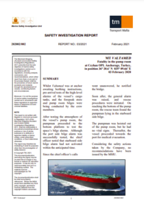 Transport Malta investigation: Crew fatality in pump room caused by n-Butane intoxication