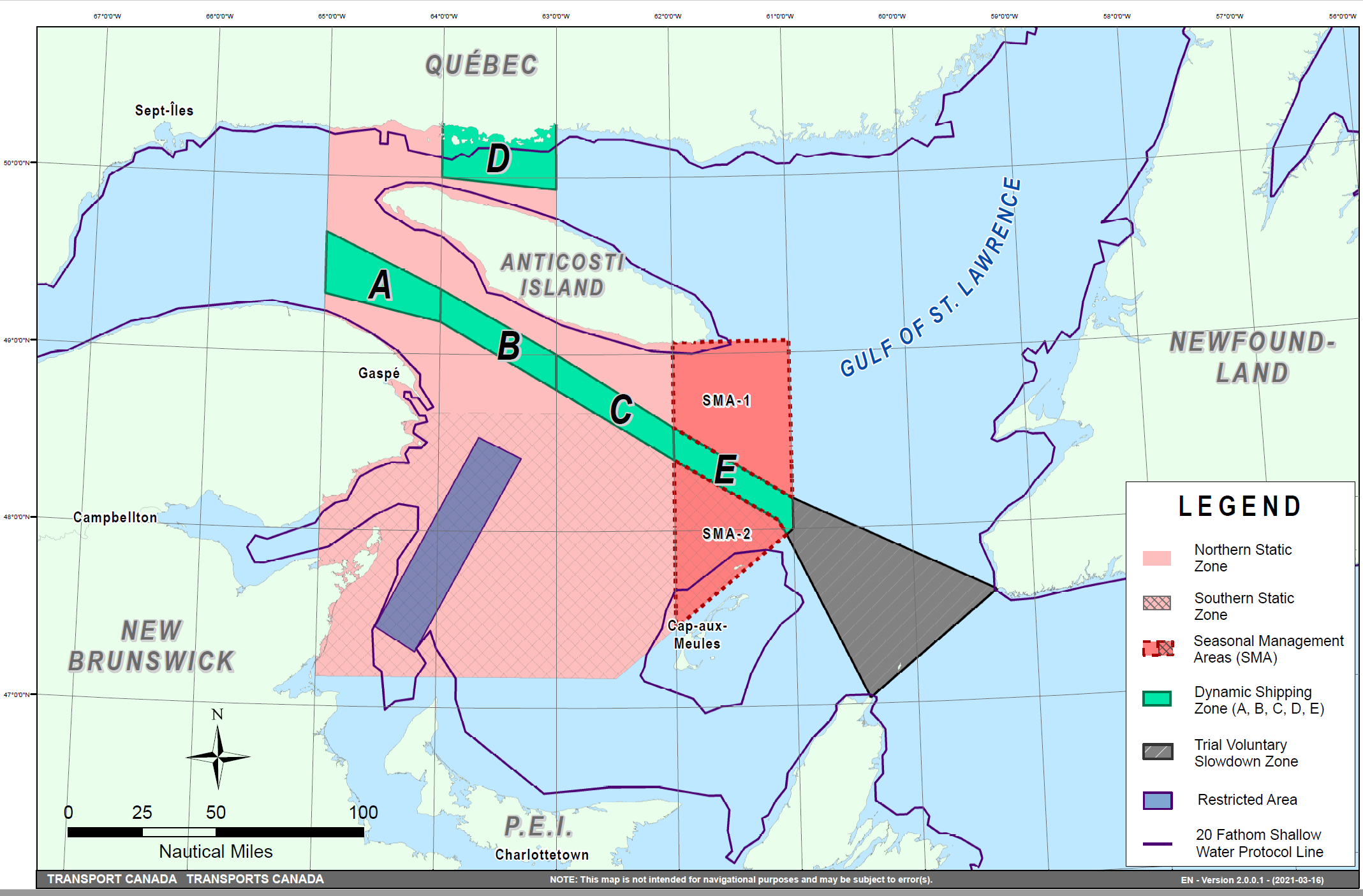 Speed restriction measures in Gulf of St. Lawrence: An overview