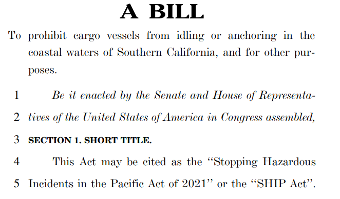 Congresswoman introduces legislation to ban cargo ships off Orange County coast