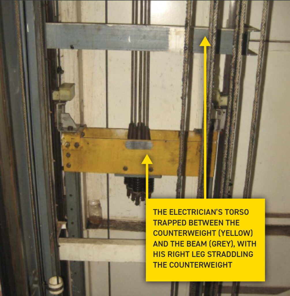 Case study: Crewmember dies inside elevator shaft