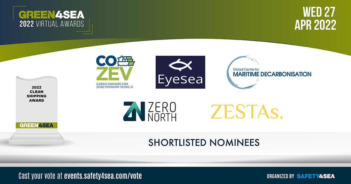 Shortlisted nominees announced for 2022 GREEN4SEA Awards