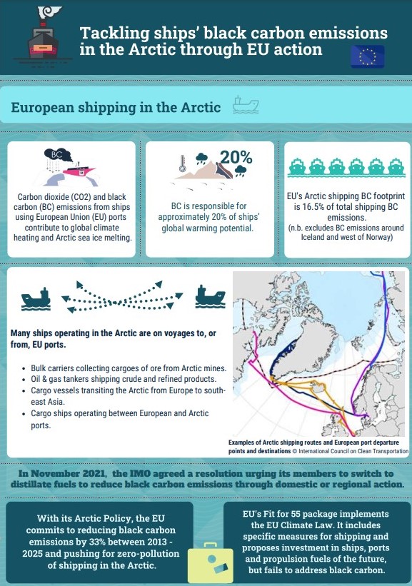 Infographic: Tackling ships’ emissions in the Arctic through EU action