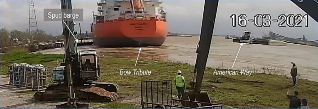 NTSB Investigation: Tanker overtaking a tow in Mississippi River leads to its grounding
