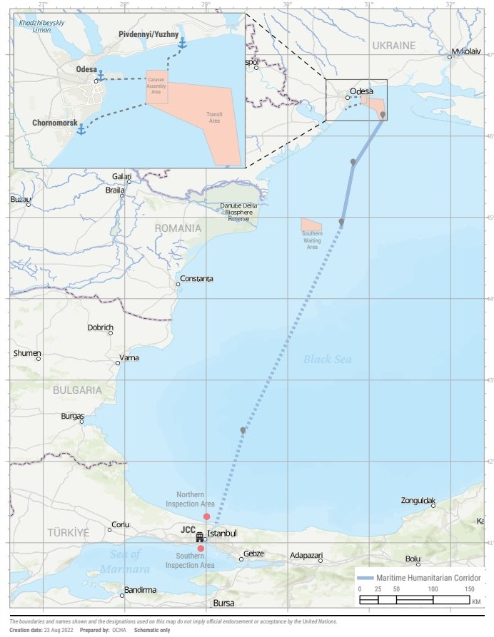 New shipping route under the Black Sea Grain Initiative