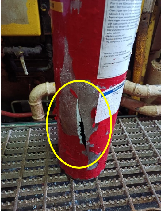 Lessons learned: Fire extinguisher fails during pressure testing