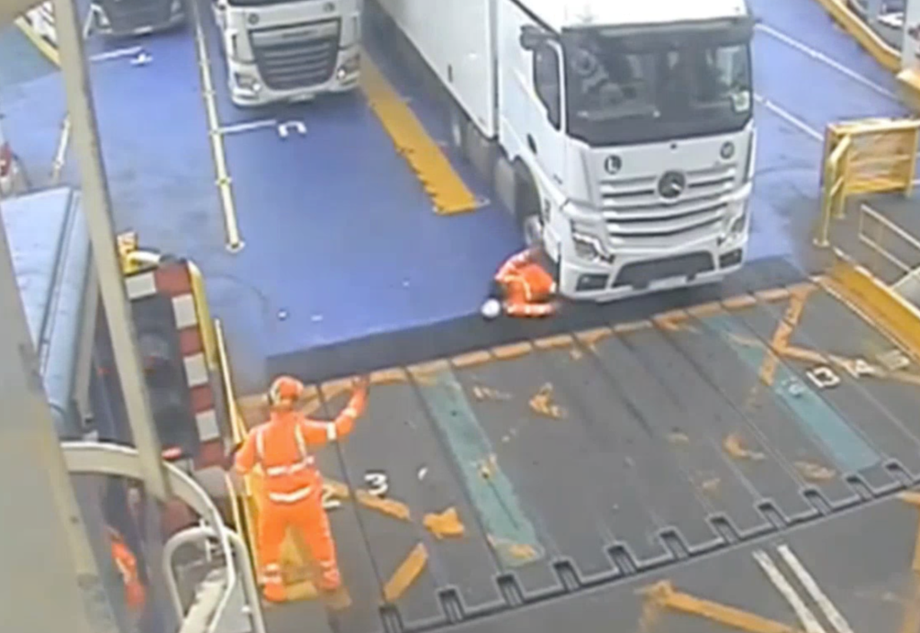  RoRo crewmember hit by vehicle while unloading