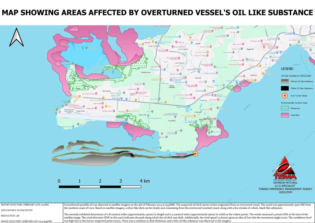 Vessel capsizes in Tobago resulting in oil spill - SAFETY4SEA