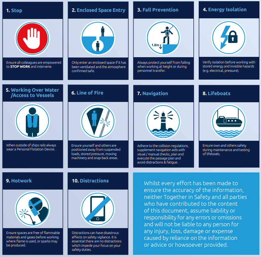 10 Golden Safety Rules for seafarers to live by - SAFETY4SEA