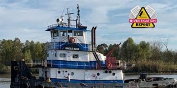 NTSB Investigation: Flooding and partial sinking of towing vessel Uncle Blue